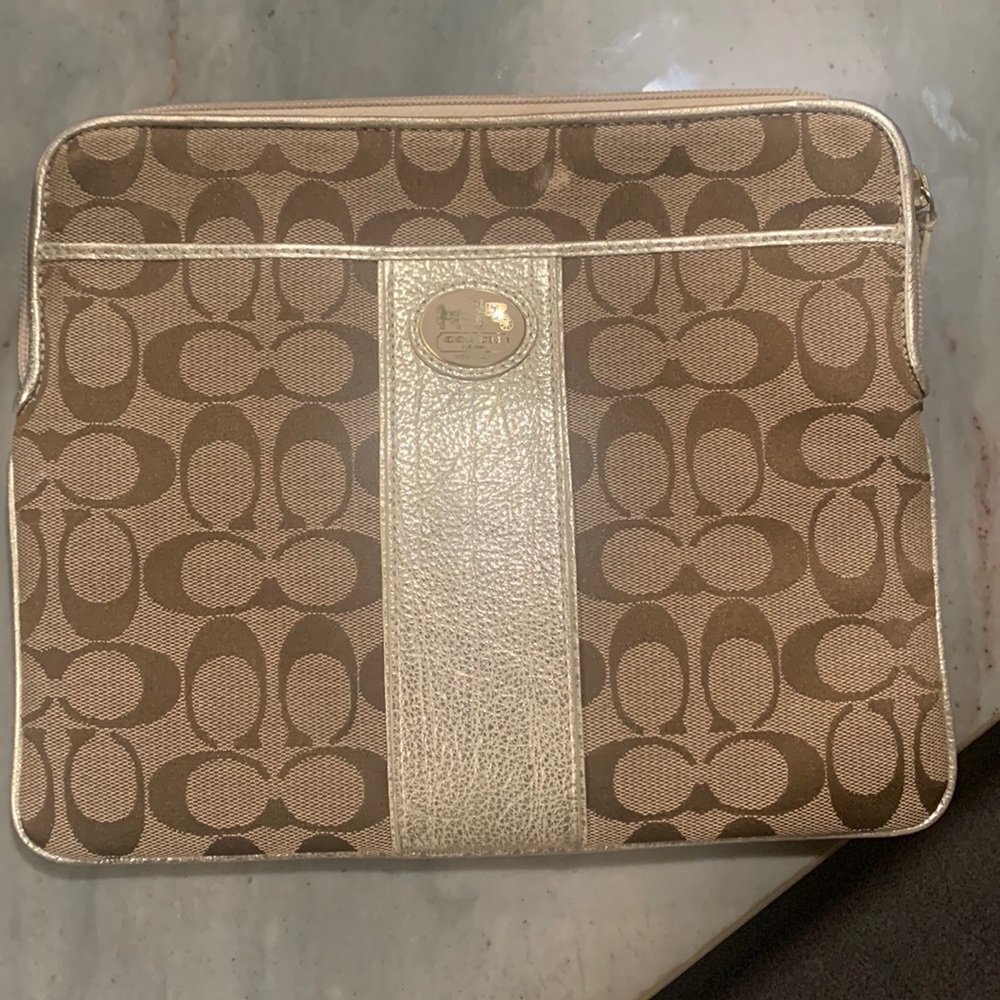 Authentic Coach IPad or small laptop case
